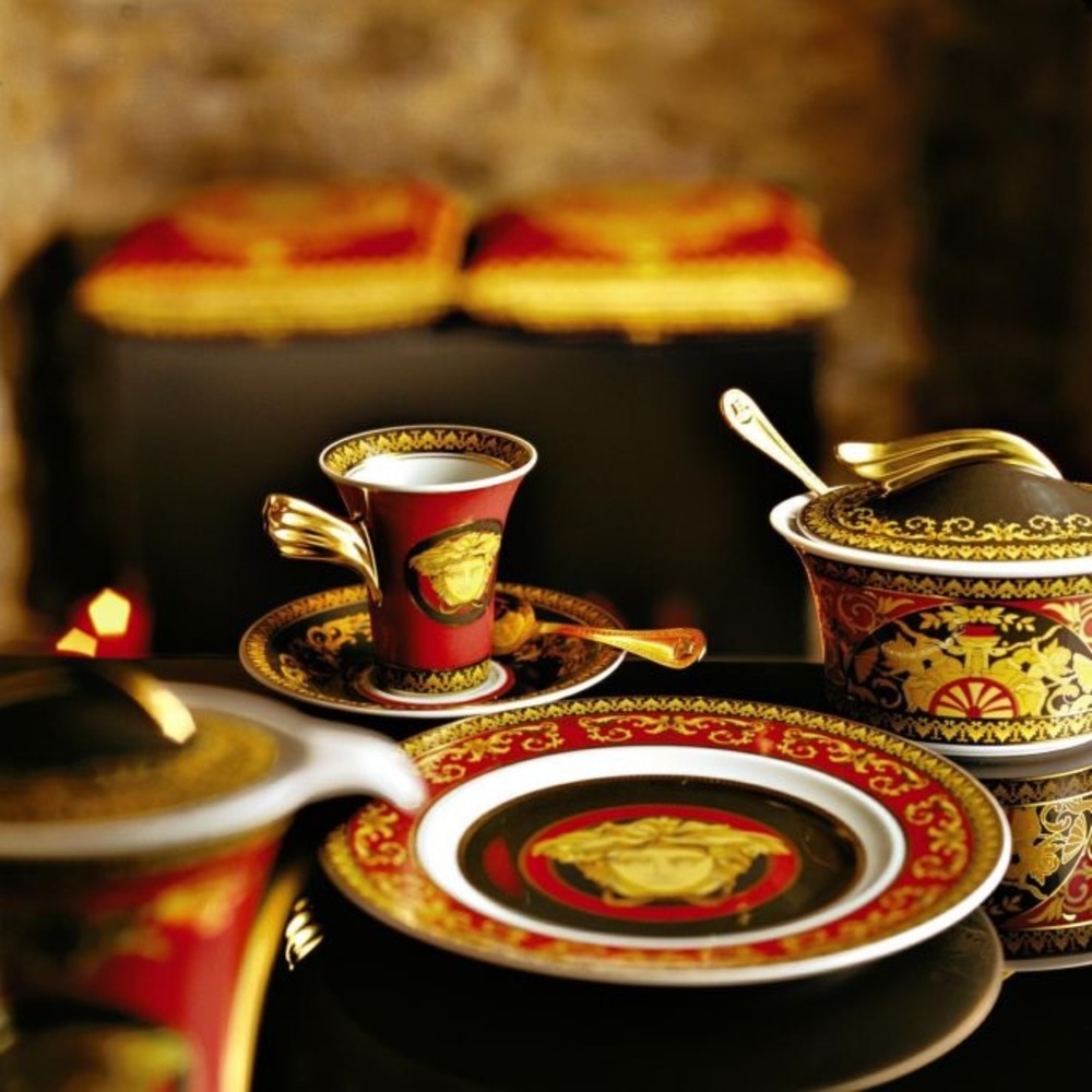 Rosenthal Versace 20 piece Coffee Set Red Medusa
